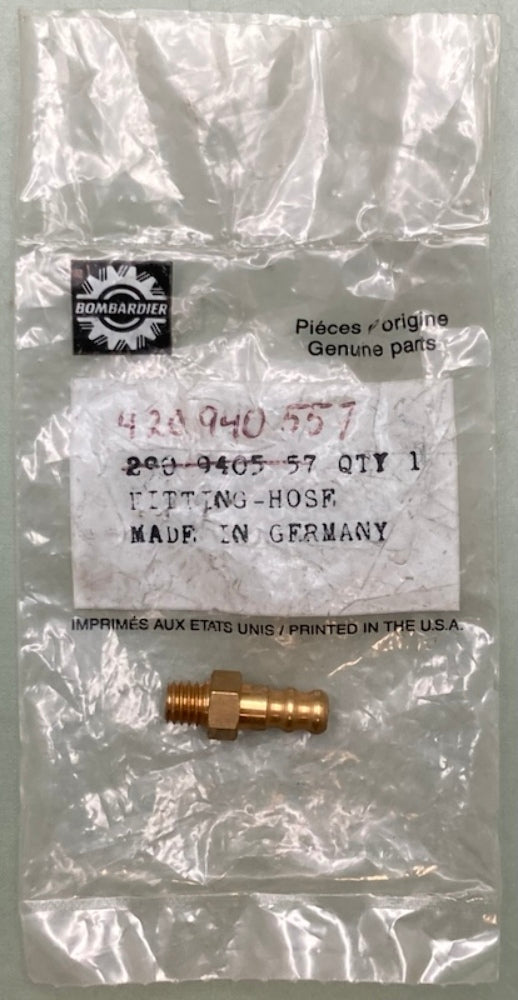 Bombardier 420940557 Hose Nipple Fitting 6mm, New Genuine