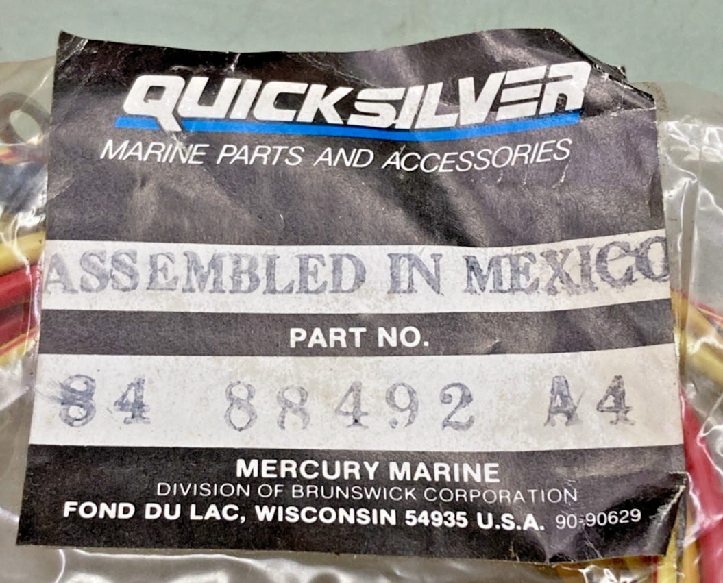 NEW GENUINE MERCURY QUICKSILVER 84-88492 A4 HARNESS ASSY
