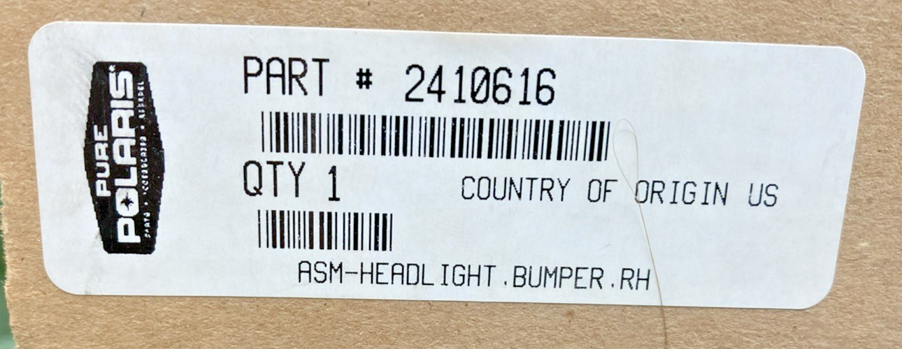NEW GENUINE POLARIS 2410616 HEADLIGHT BUMPER, RH