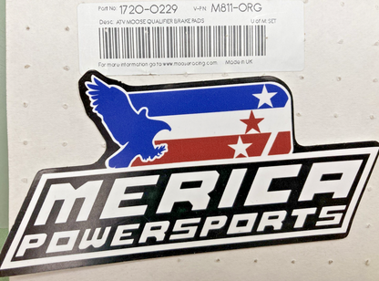NEW GENUINE MOOSE RACING 1720-0229 Qualifier Brake Pads