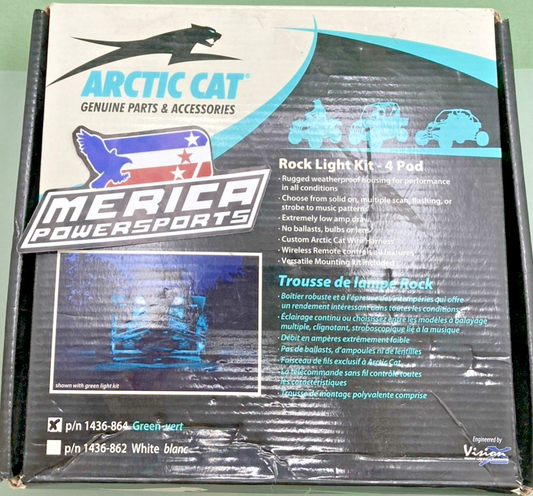 NEW GENUINE ARCTIC CAT 1436-894 LED Rock Light (4-Pod) Kit - Green