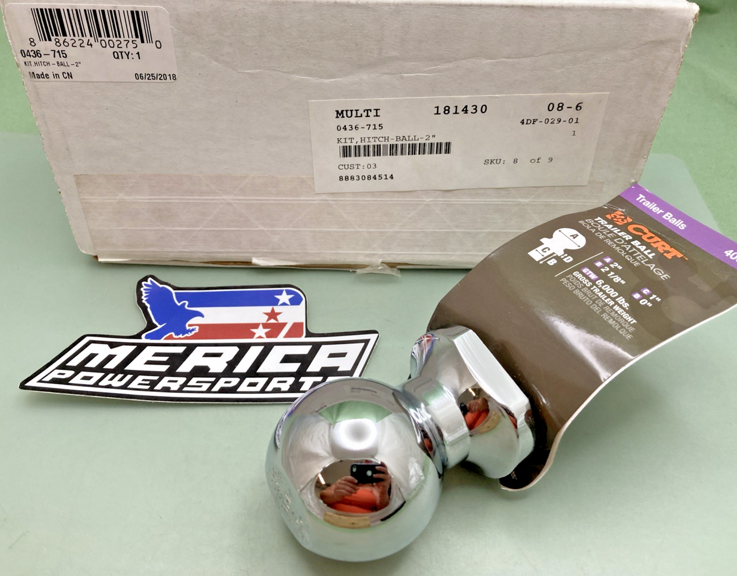 NEW GENUINE ARCTIC CAT 0436-715 KIT HITCH BALL 2"