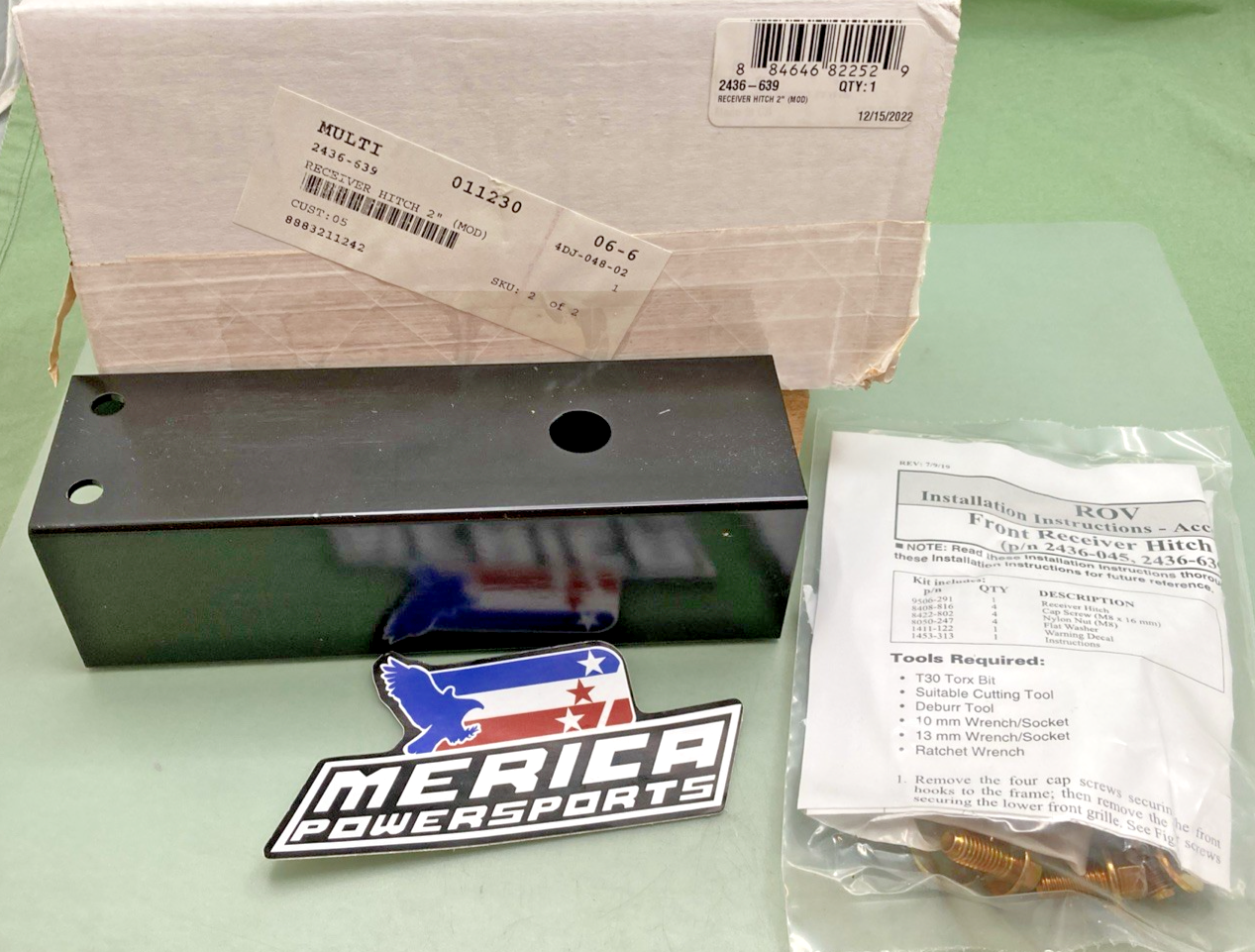 NEW GENUINE ARCTIC CAT 2436-639 RECEIVER HITCH 2" (MOD)