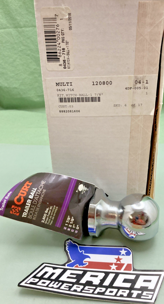 NEW GENUINE ARCTIC CAT 0436-716 KIT,HITCH-BALL-1 7/8"