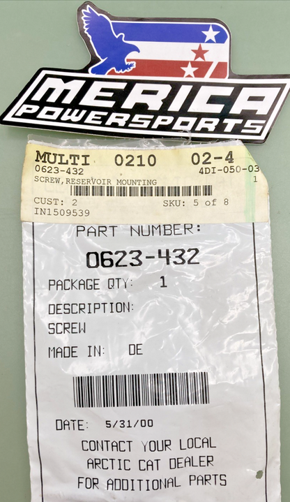 QTY 2 NEW GENUINE ARCTIC CAT 0623-432 SCREW, RESERVOIR MOUNTING