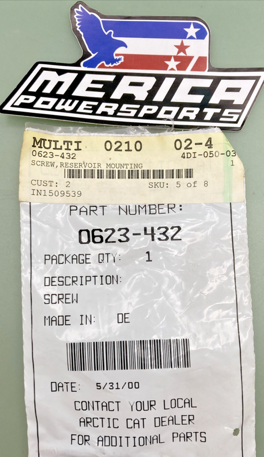 QTY 2 NEW GENUINE ARCTIC CAT 0623-432 SCREW, RESERVOIR MOUNTING