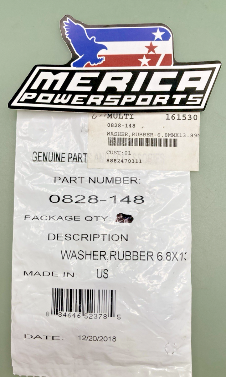NEW GENUINE ARCTIC CAT 0828-148 WASHER, RUBBER-7MMX14MMX3