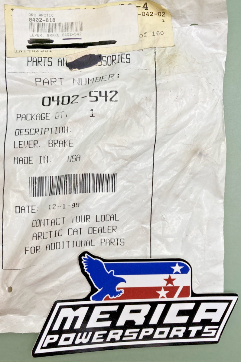 NEW GENUINE ARCTIC CAT 0402-542 LEVER, BRAKE