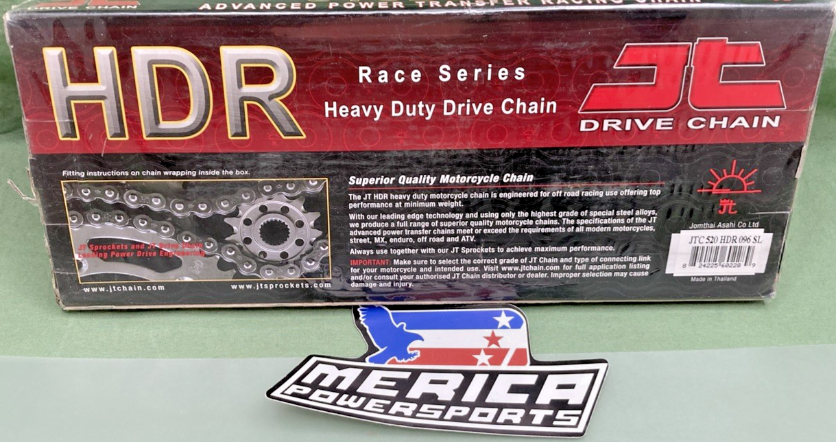 NEW GENUINE JT JTC520HDR096SL HEAVY DUTY RACE SERIES MOTORCYCLE DRIVE CHAIN 96L