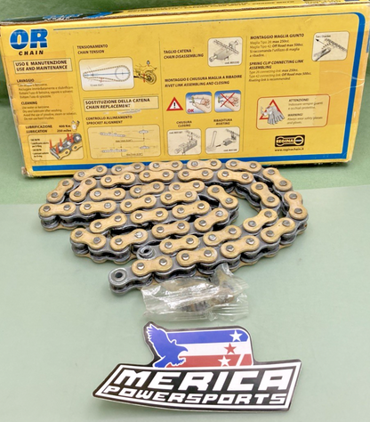 NEW GENUINE REGINA 520OR-74L O-RING MOTORCYCLE DRIVE CHAIN 74 LINK