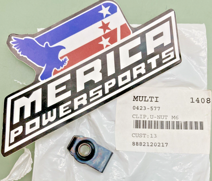 QTY 3 NEW GENUINE ARCTIC CAT 0423-577 CLIP, U-NUT M6