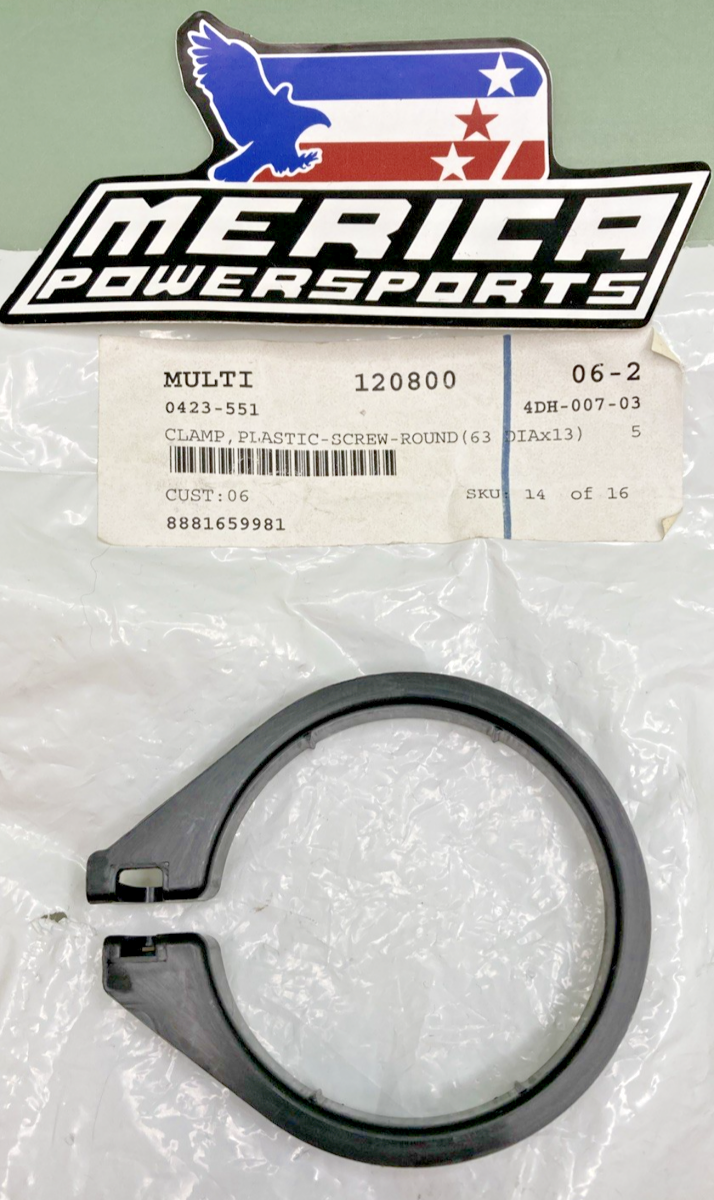 QTY 4 NEW GENUINE ARCTIC CAT 0423-551 CLAMP, PLASTIC-SCREW-ROUND(63 DIAx13)