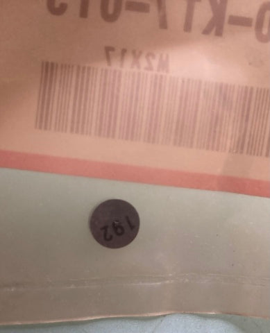 Honda 14930-KT7-013  Shim, Tappet, (1.925) New Genuine
