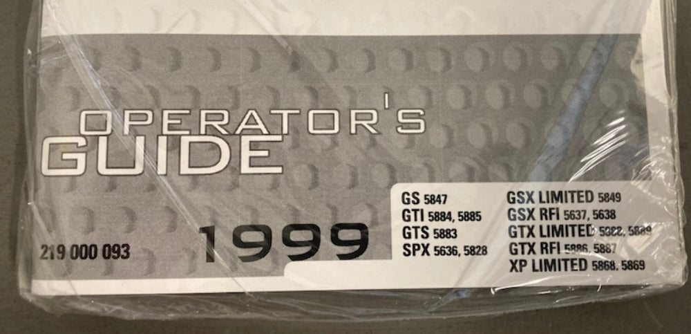 Sea-Doo 219000093 Operator's Guide Cond.99 New Genuine