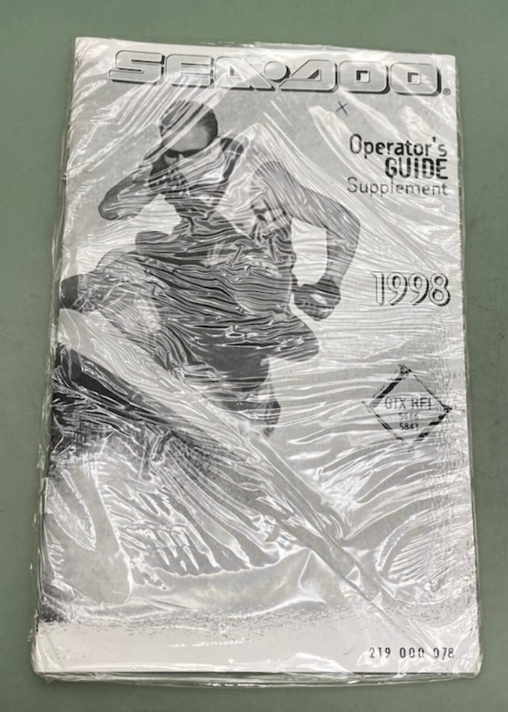 Sea-Doo 219000078 Operator's Guide Suppl.98 New Genuine