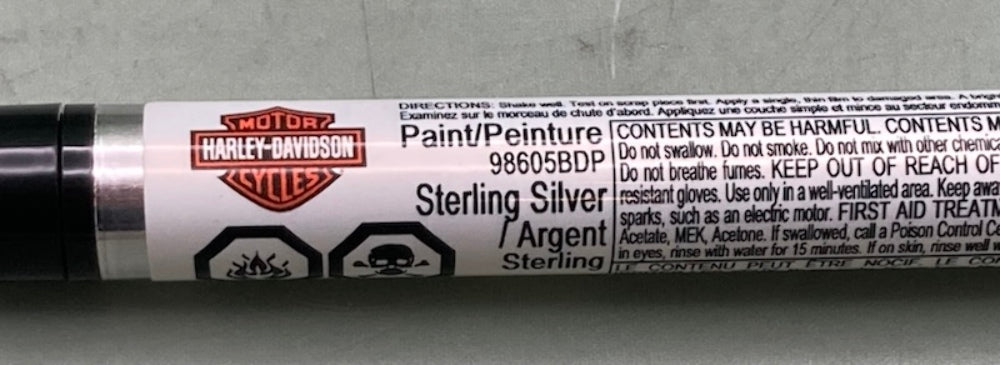 Harley Davidson 98605BDP ND-PEN TOUCH-UP PNT STERLING SILVER New Genuine