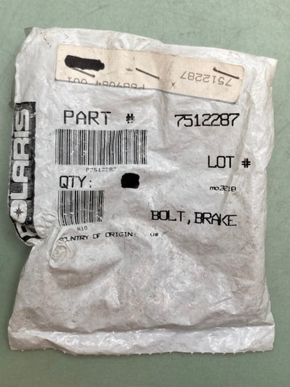 Qty 2 Polaris 7512287 Bolt Brake Lever New Genuine