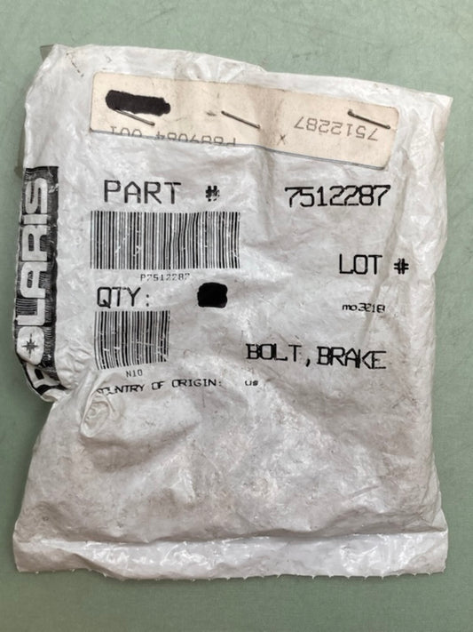 Qty 2 Polaris 7512287 Bolt Brake Lever New Genuine