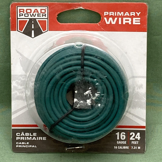 New Genuine Road Power 56422033 Primary Wire 16 Gauge, 24 Feet, Green Cable