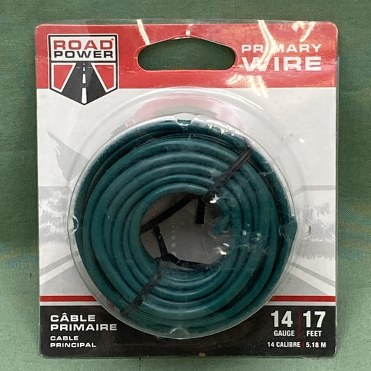 New Genuine Road Power 56421933 Primary Wire 14 Gauge, 17 Feet, Green Cable