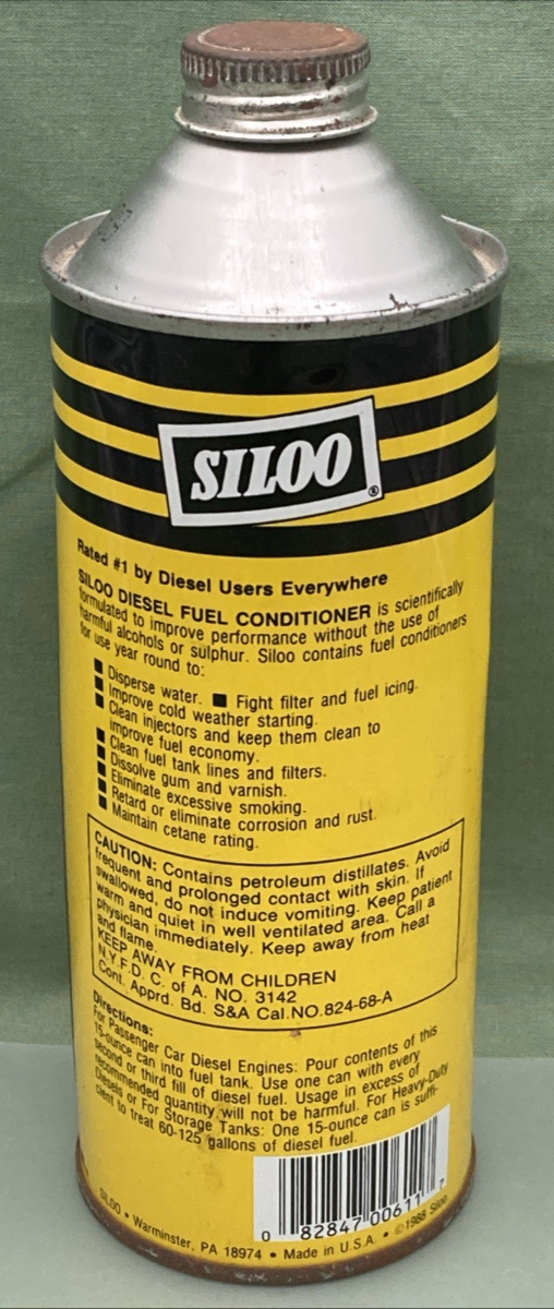 New Genuine Siloo Diesel Fuel Conditioner 15oz.
