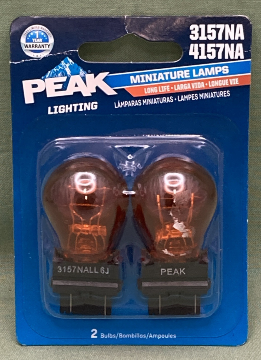 New Genuine Peak Lighting 3157NA/4157NA Miniature Lamp Set