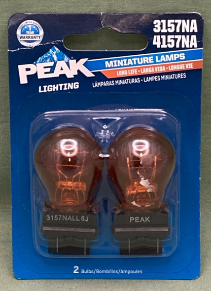 New Genuine Peak Lighting 3157NA/4157NA Miniature Lamp Set