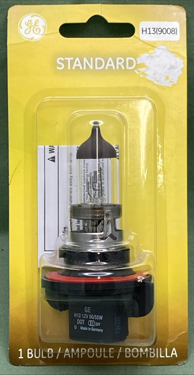 New Genuine GE H13(9008) Standard Replacement Halogen Bulb 12v, H13BP(9008)