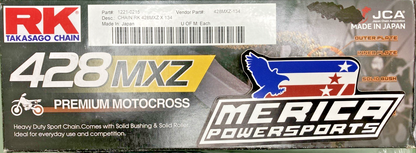 NEW GENUINE RK 428MXZ-134 PREMIUM MOTOCROSS DRIVE CHAIN 134 LINK