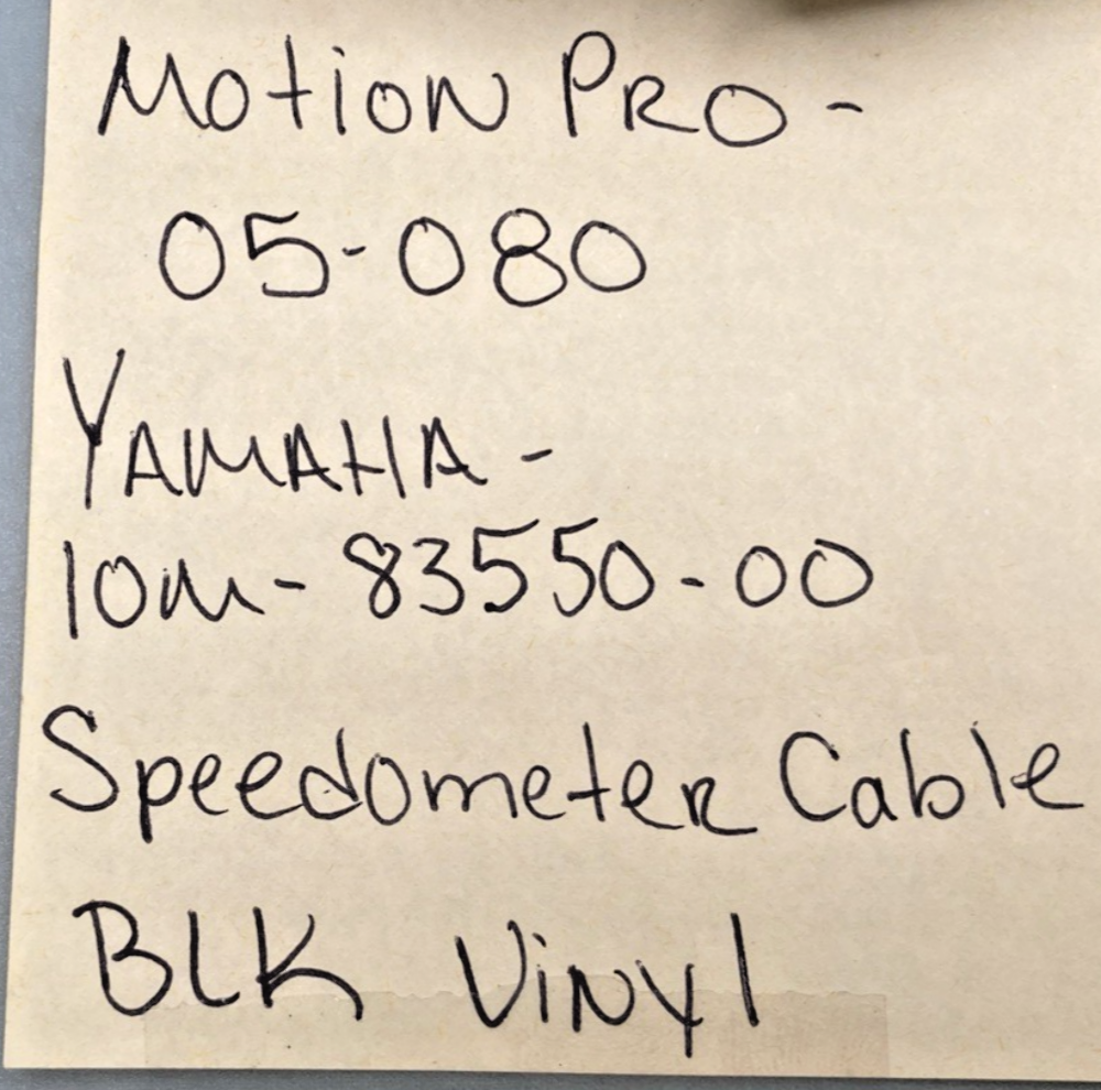 MOTION PRO 05-080 Speedometer Cable Blk Vinyl, Yamaha 10M-83550-00