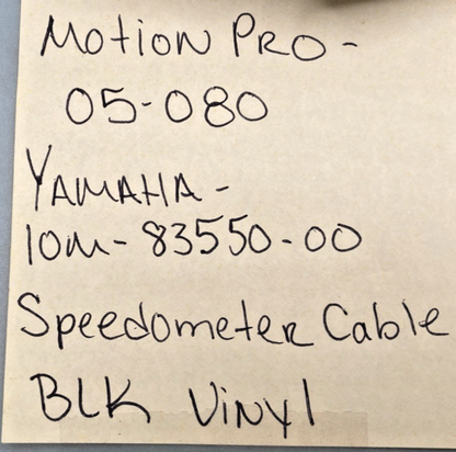 MOTION PRO 05-080 Speedometer Cable Blk Vinyl, Yamaha 10M-83550-00