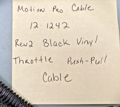 Motion Pro 12-1242 Rev2 Black Vinyl Throttle Push-Pull Cable