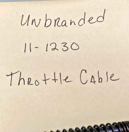 New Unbranded  11-1230 Throttle Cable