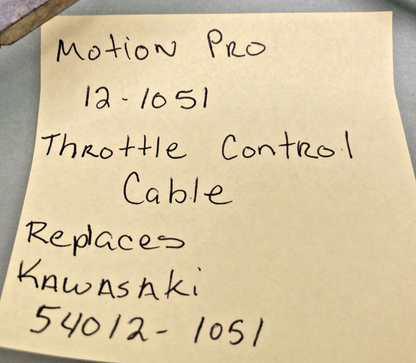 New Replaces Motion Pro 12-1051 Throttle Control Cable, Kawasaki 54012-1051