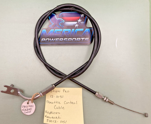 New Replaces Motion Pro 12-1051 Throttle Control Cable, Kawasaki 54012-1051