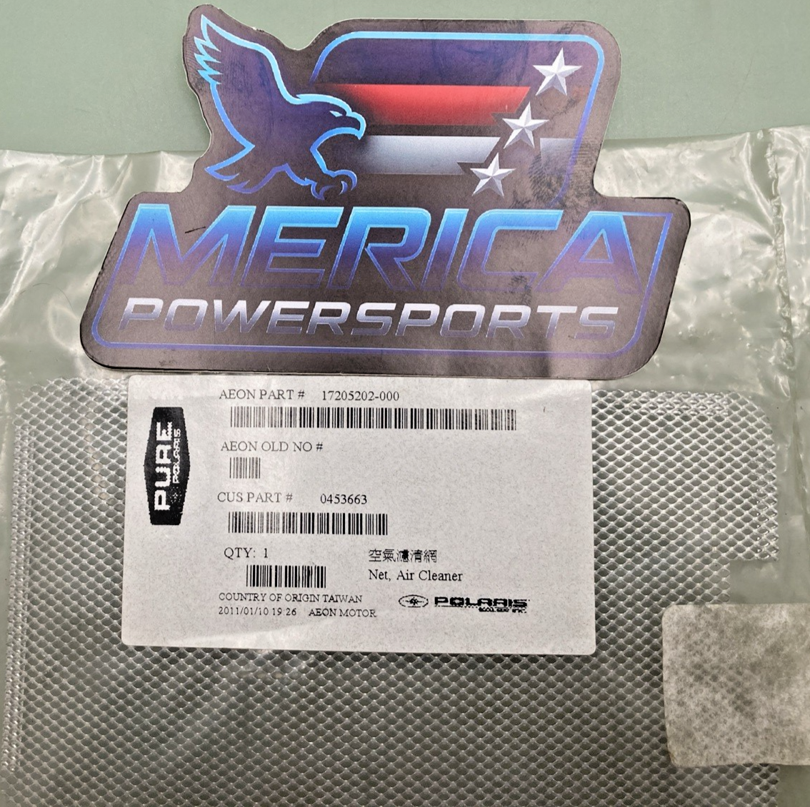 New Genuine Polaris 0453663 Filter, Air, Cleaner