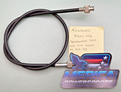 New Replaces Kawasaki 54001-058 Speedometer Cable, 1978-1979 KZ200, A1, A1A, A2
