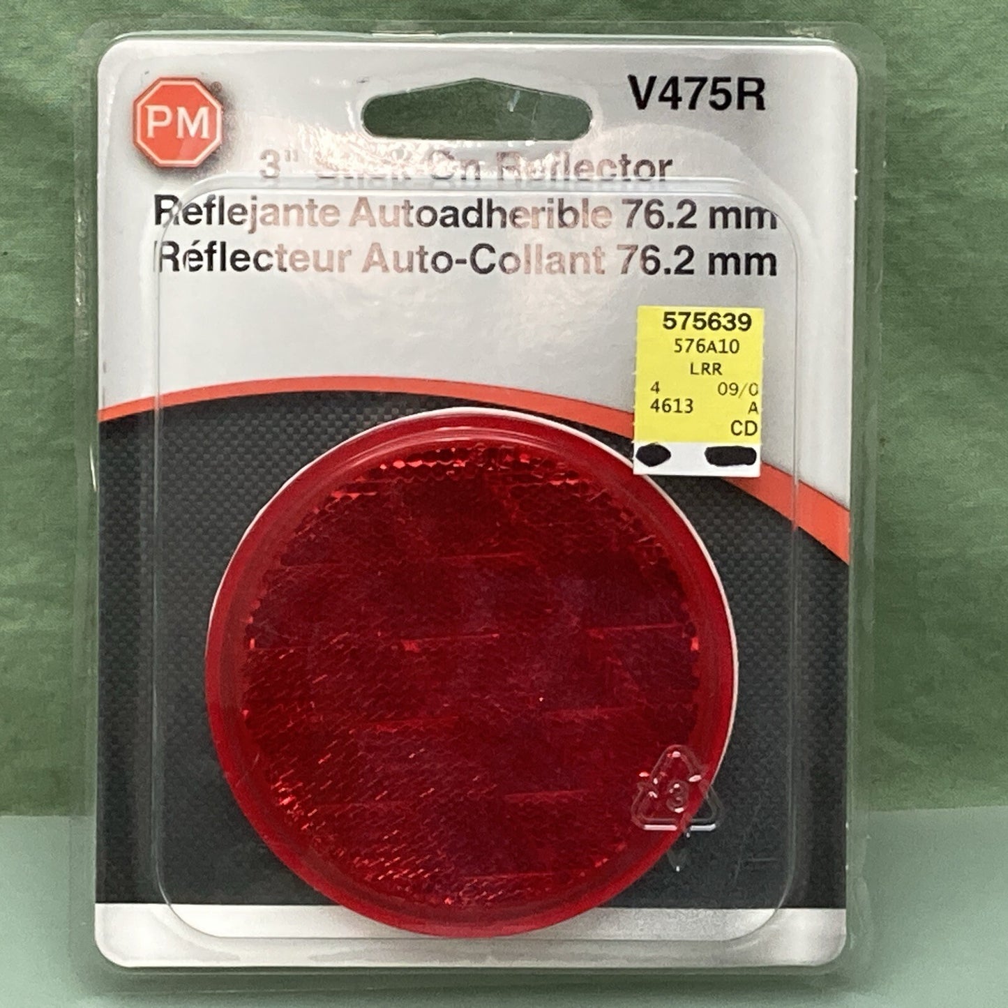 New Genuine PM V475R 3" Stick-On Reflector