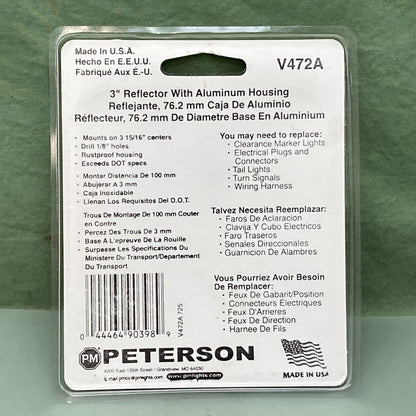 QTY 2 New Genuine PM V472A 3" Reflector