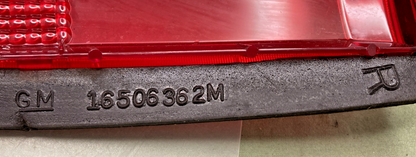 Genuine GM 16506362M Right Rear Tail Light Lens