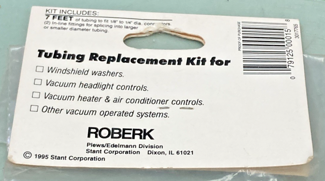 New Genuine Roberk P15 Windshield Washer Tubing Replacement Kit