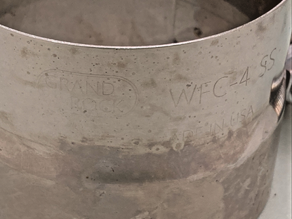 New Genuine Grand Rock WFC-4 SS Heavy-Duty Stainless Steel Exhaust Muffler Clamp