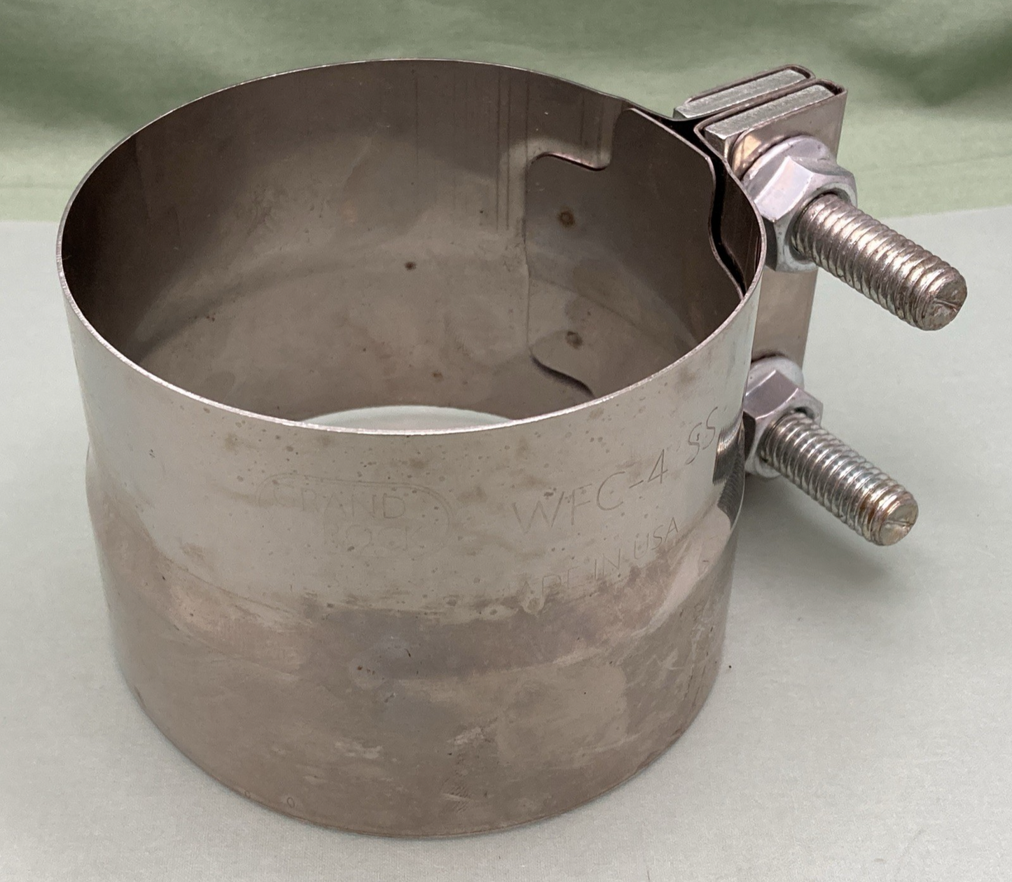 New Genuine Grand Rock WFC-4 SS Heavy-Duty Stainless Steel Exhaust Muffler Clamp