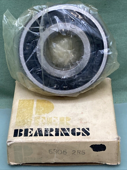 New Genuine Peer 6305-2RS Rubber Sealed Bearing