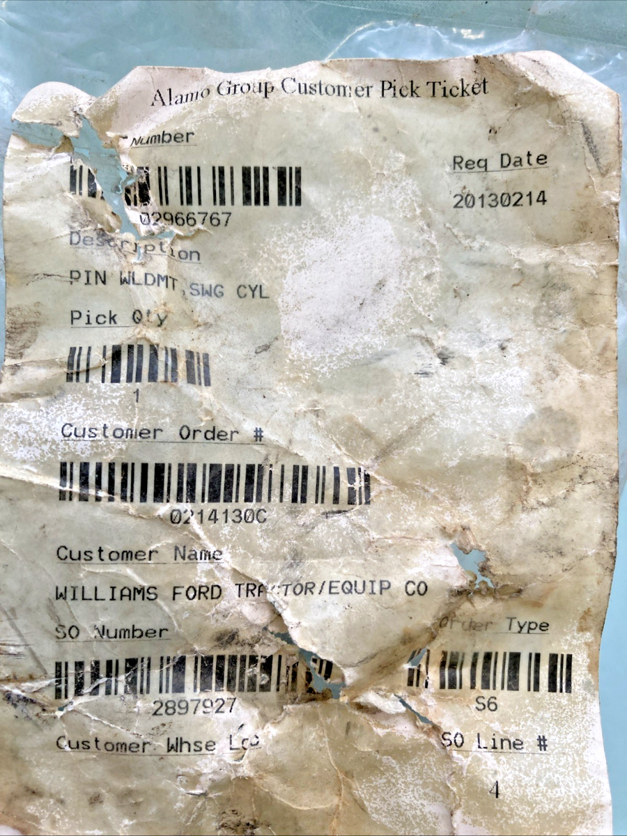 New Genuine Alamo 02966767 PIN WLDMT, SWG CY