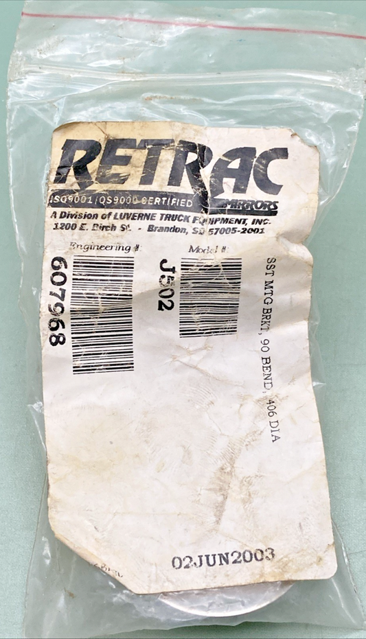 New Genuine Retrac 607968 Standard J-Bracket