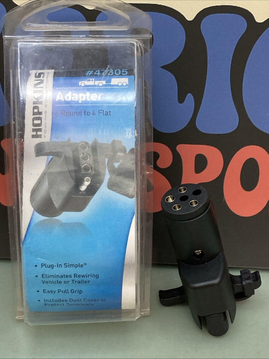 New Genuine Hopkins 47305 Adapter 6 Round To 4 Flat