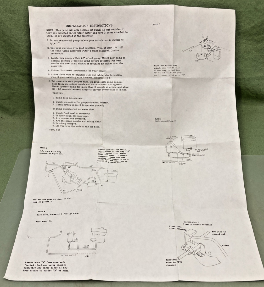 New Genuine Roberk P50 Windshield Washer Pump