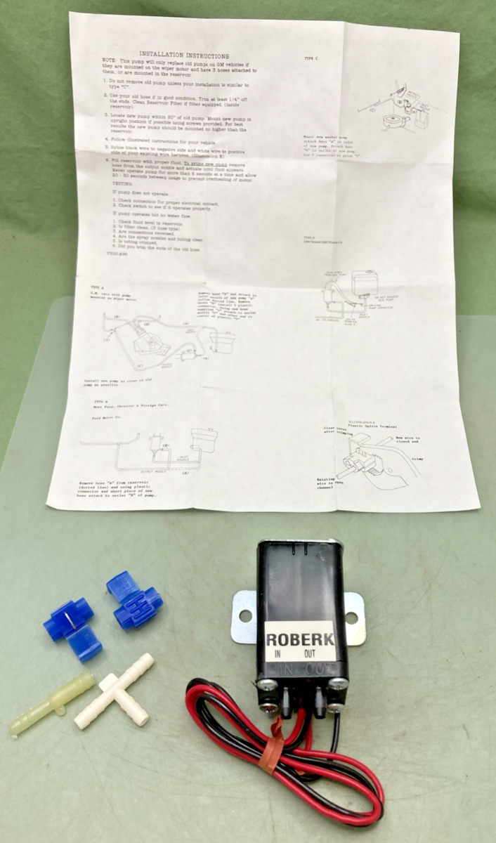 New Genuine Roberk P50 Windshield Washer Pump