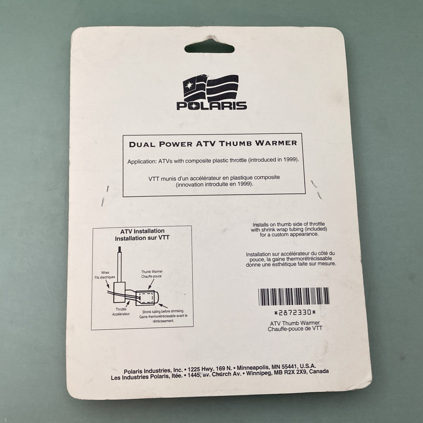 New Genuine Polaris 2872330 Dual Power Thumb Warmer